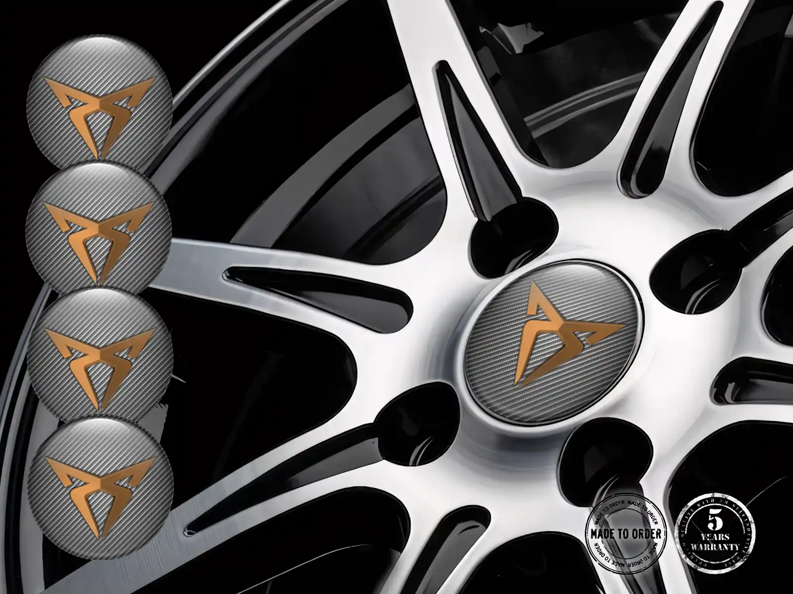 Seat Cupra Raddekal Marke Premium-Dome-Labels